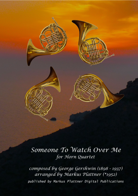 Free Sheet Music Someone To Watch Over Me For Horn Quartet