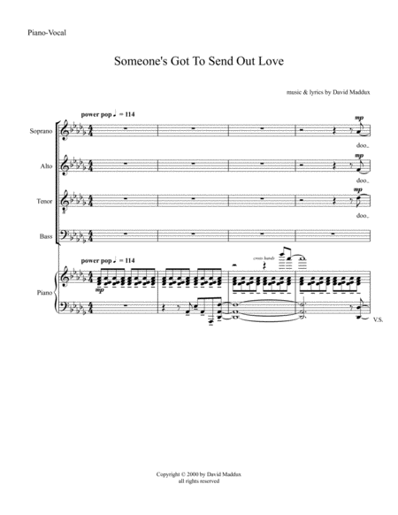 Someones Got To Send Out Love Sheet Music