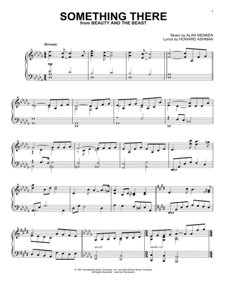 Something There From Beauty And The Beast Sheet Music