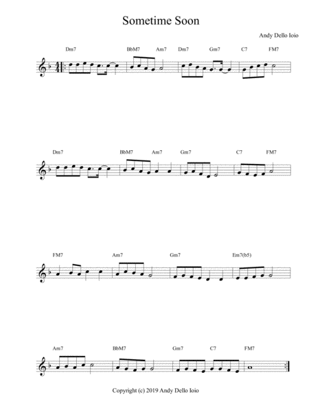 Free Sheet Music Sometime Soon