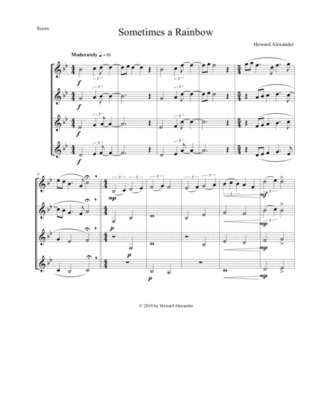 Free Sheet Music Sometimes A Rainbow