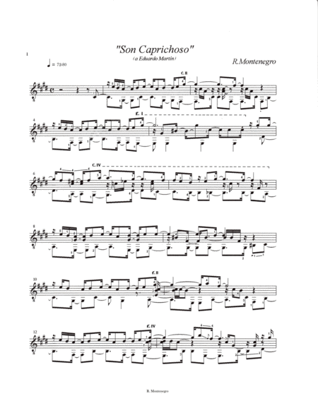 Free Sheet Music Son Caprichoso