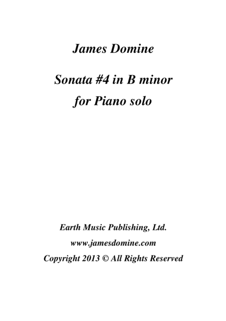 Sonata 4 In B Minor Sheet Music