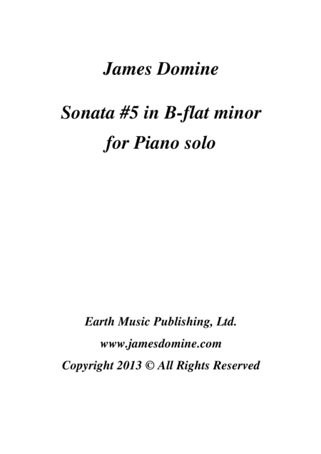 Sonata 5 In B Flat Minor Sheet Music