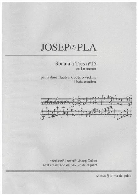 Sonata A Tres No 16 En La Menor Sheet Music