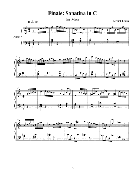 Free Sheet Music Sonata Facile Iii Finale