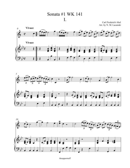Free Sheet Music Sonata For Clarinet 1 Wk 141