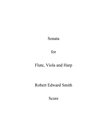 Sonata For Flute Viola And Harp Sheet Music