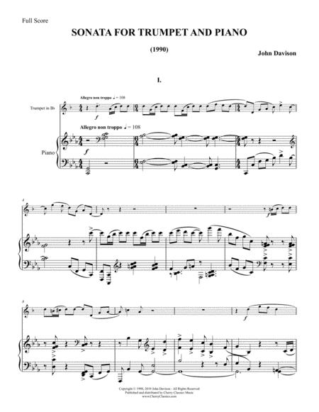 Sonata For Trumpet And Piano 1990 Sheet Music