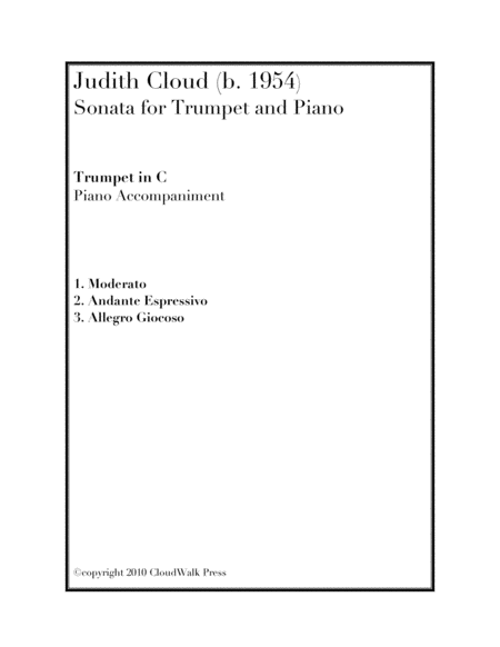 Sonata For Trumpet In C And Piano Sheet Music