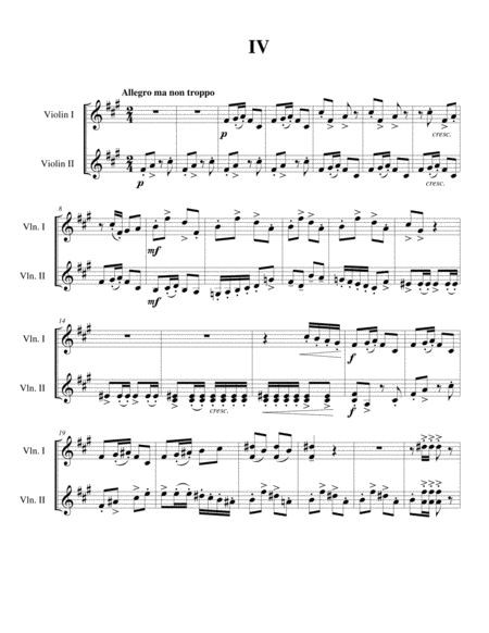 Sonata For Two Violins In F Minor Op 4 Mvmt 4 Sheet Music