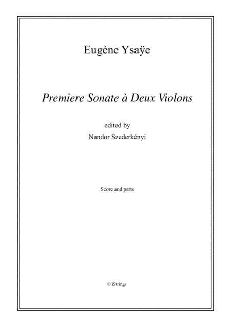 Sonata For Two Violins Sheet Music