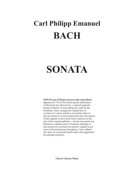 Sonata For Unaccompanied Trombone Sheet Music