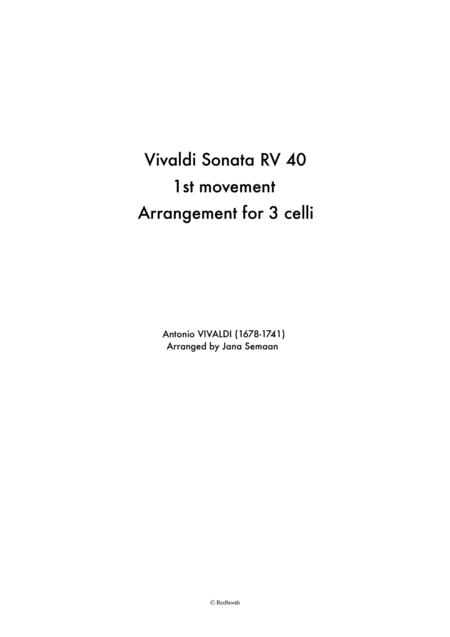 Sonata In E Minor Rv 40 1st Movement Sheet Music