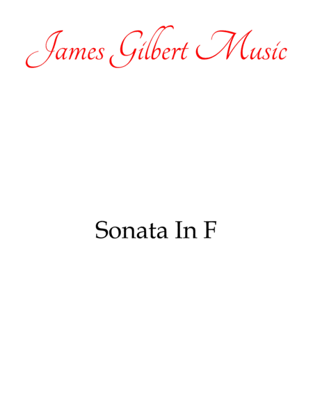 Free Sheet Music Sonata In F Major K 533 494