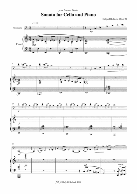 Sonata No 1 For Cello And Piano Op 22 Sheet Music