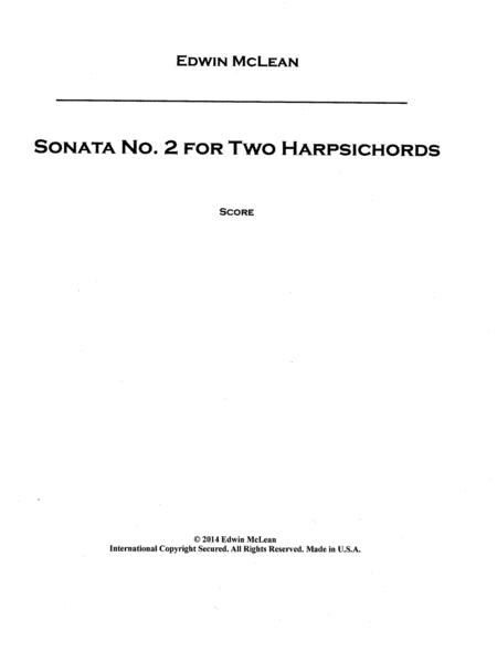 Free Sheet Music Sonata No 2 For Two Harpsichords