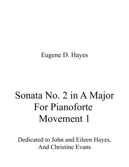 Free Sheet Music Sonata No 2 In A Major For Pianoforte