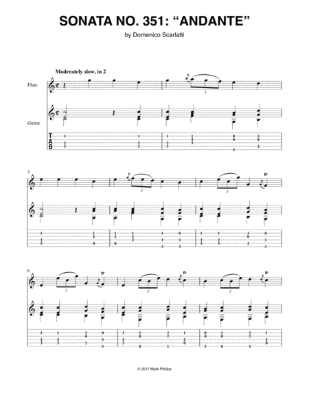 Free Sheet Music Sonata No 351 Andante