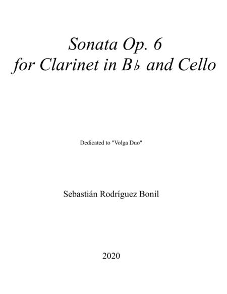 Sonata Op 6 For Clarinet And Cello Sheet Music