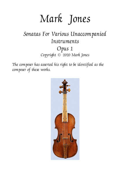 Free Sheet Music Sonatas For Various Unaccompanied Instruments Opus 1