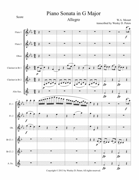 Sonatina In G Allegro Sheet Music