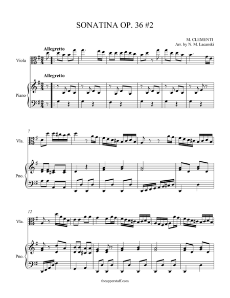 Sonatina Op 36 2 Sheet Music