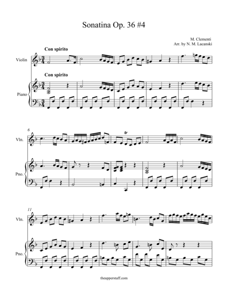 Sonatina Op 36 4 Sheet Music