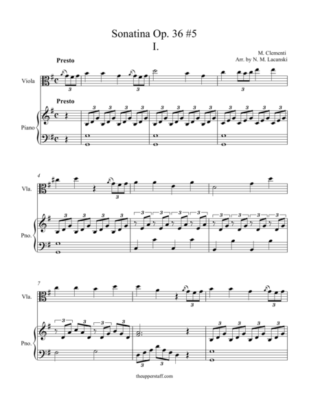 Free Sheet Music Sonatina Op 36 5