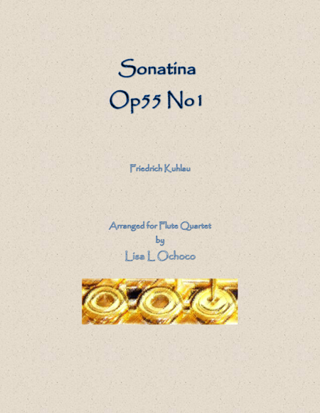 Free Sheet Music Sonatina Op55 No1 For Flute Quartet