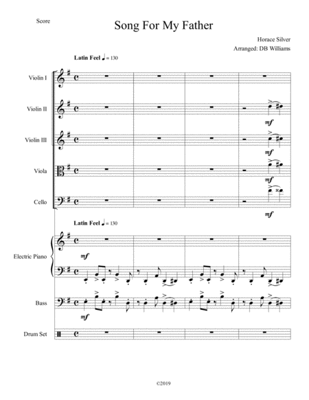 Song For My Father String Quintet Sheet Music