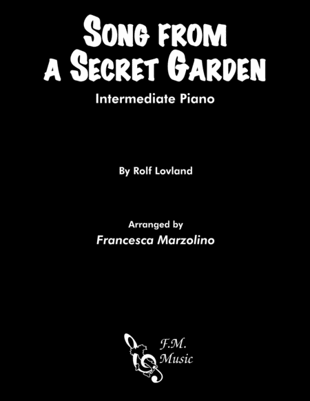 Song From A Secret Garden Intermediate Piano Sheet Music