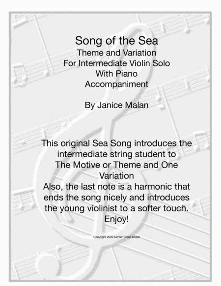 Free Sheet Music Song Of The Sea For Intermediate Violin Solo