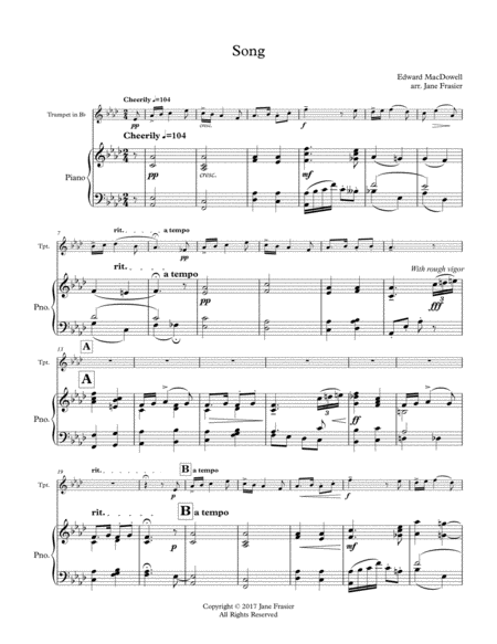 Song Sheet Music