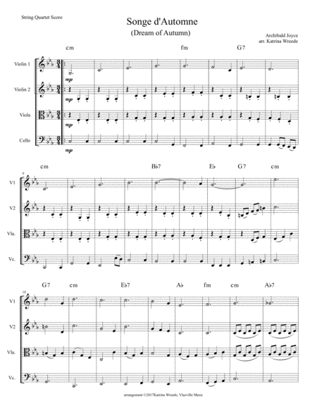 Songe D Automne Dream Of Autumn Sheet Music