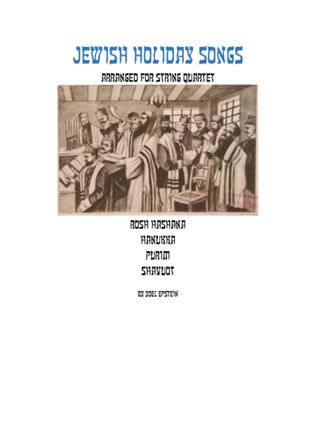 Songs For Jewish Holidays Arranged For String Quartet Sheet Music