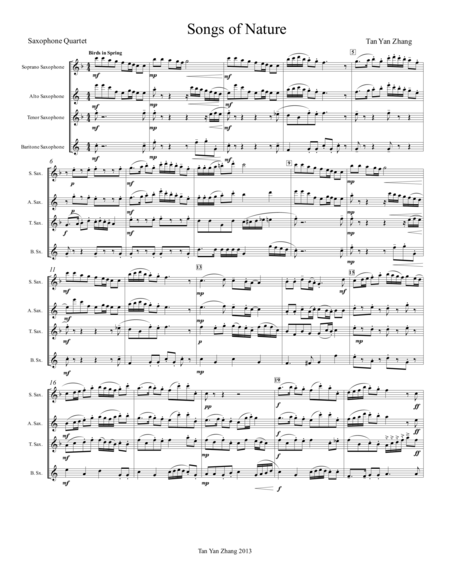 Free Sheet Music Songs Of Nature