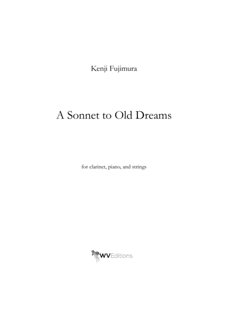 Free Sheet Music Sonnet To Old Dreams Score And Parts