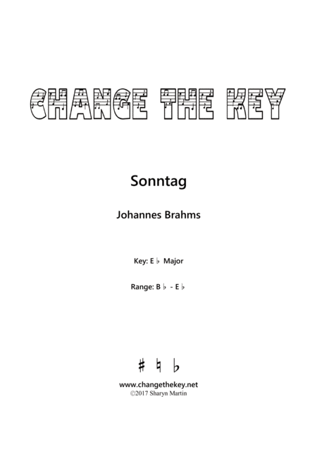 Sonntag Eb Major Sheet Music