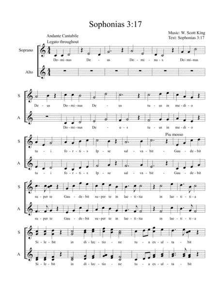 Free Sheet Music Sophonias 3 17