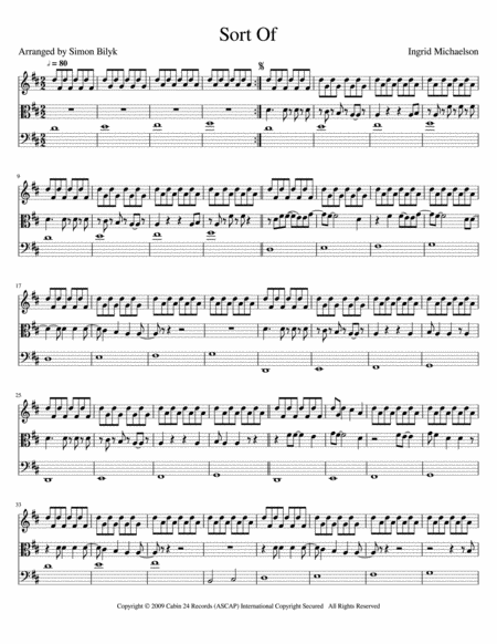 Free Sheet Music Sort Of