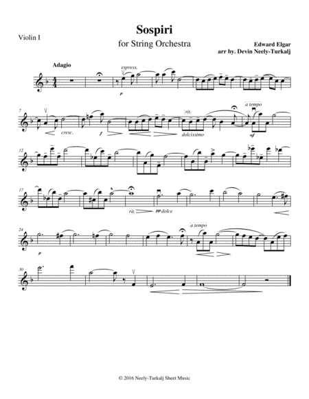 Free Sheet Music Sospiri