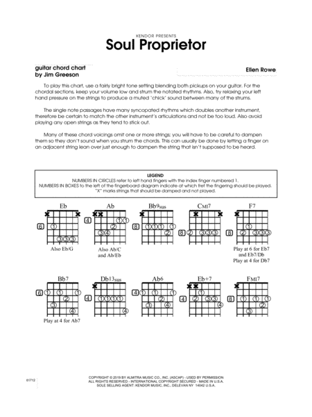 Free Sheet Music Soul Proprietor Guitar Chord Chart