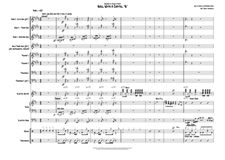 Soul With A Capitals Vocal Or Tenor Sax Solo With Small Big Band Sheet Music