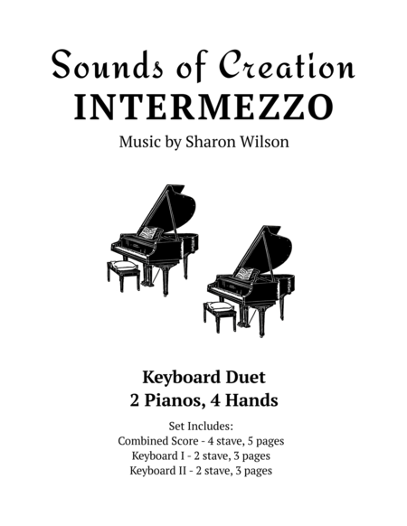 Free Sheet Music Sounds Of Creation Intermezzo Keyboard Duet 2 Pianos 4 Hands