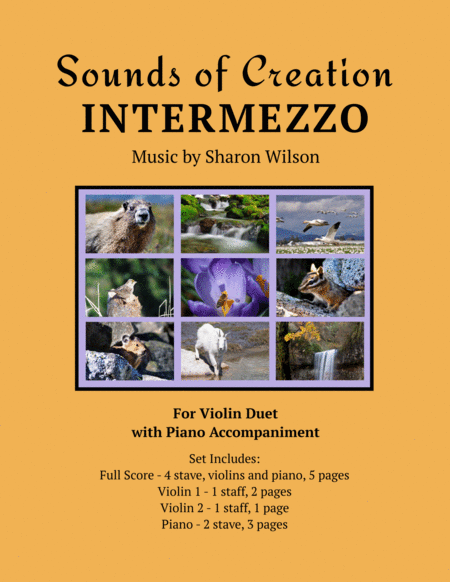 Free Sheet Music Sounds Of Creation Intermezzo Violin Duet With Piano Accompaniment