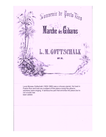 Free Sheet Music Souvenir De Porto Rico Marche Des Gibaros