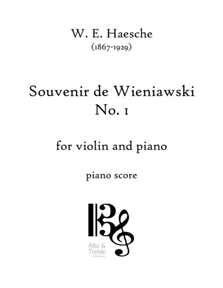 Free Sheet Music Souvenir De Wieniawski No 1 For Violin And Piano