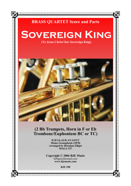 Sovereign King Brass Quartet Score And Parts Pdf Sheet Music