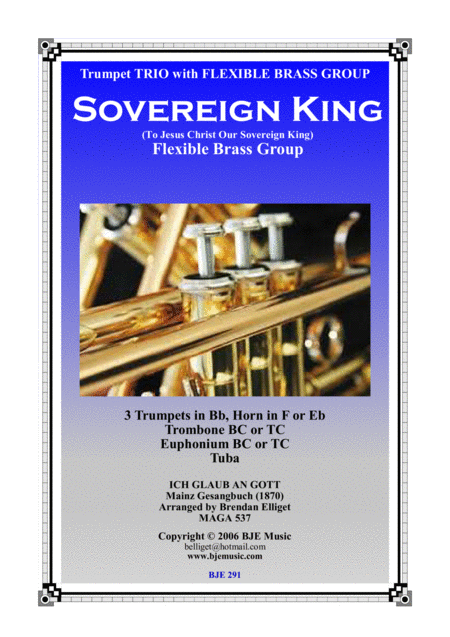 Sovereign King Trumpet Trio With Flexible Brass Group Score And Parts Pdf Sheet Music